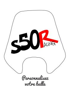Bulle 100% personnalisable Piaggio Zip 2t et 4t - Scoot 50 Racing