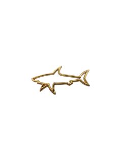 Autocollant Requin 3D métal or - Scoot 50 Racing