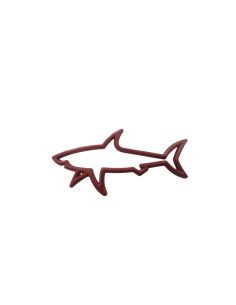 Autocollant Requin 3D métal rouge - Scoot 50 Racing