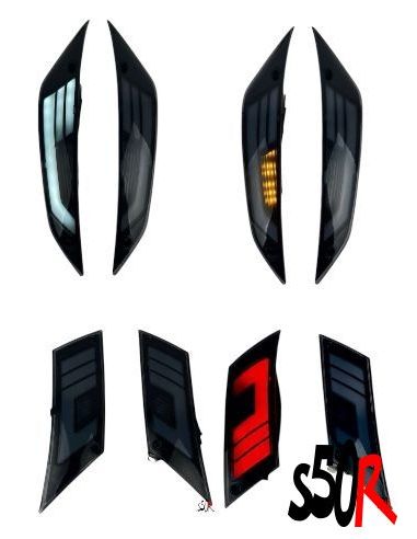 Lot clignotant av/arr Piaggio Zip Led barre noir