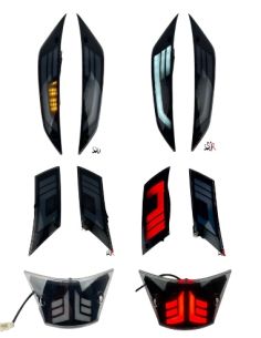 Lot complet Piaggio Zip Led barre noir