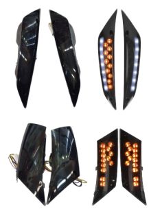 Lot clignotant avant-arrière Piaggio Zip led noir