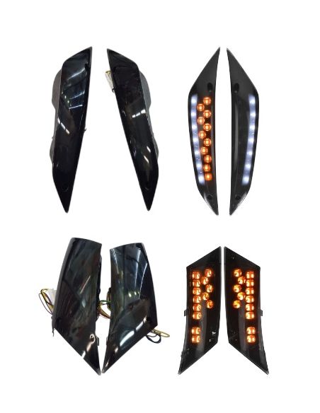 Lot clignotant avant-arrière Piaggio Zip led noir