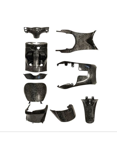 Kit carénage brut carbone Piaggio Zip 2t et 4t