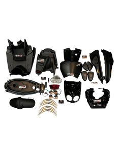 Ensemble carénage complet mbk Stunt Yamaha slider - noir mat/ noir brillant scoot 50 racing