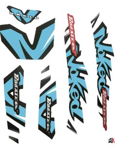 Kit déco MBK Booster naked type origine bleu clair - Scoot 50 Racing
