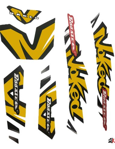 Kit déco MBK Booster naked type origine or - Scoot 50 Racing