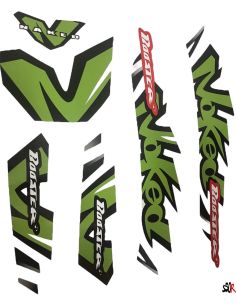 Kit déco MBK Booster naked type origine vert - Scoot 50 Racing