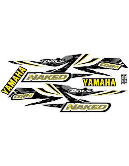 Kit déco MBK Booster bw's naked type origine jaune  - Scoot 50 Racing