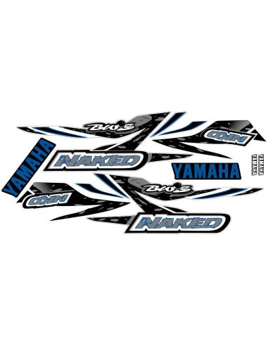 Kit déco MBK Booster bw's naked type origine bleu foncé  - Scoot 50 Racing