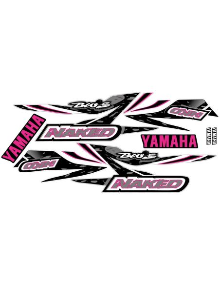 Kit déco MBK Booster bw's naked type origine rose  - Scoot 50 Racing