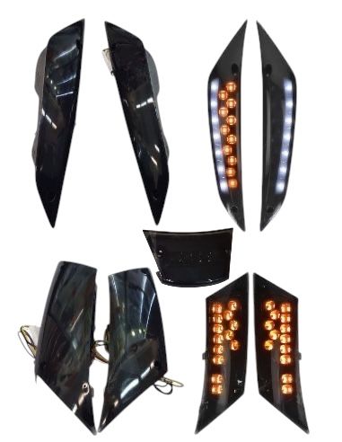 Lot clignotant avant-arrière feu arr Piaggio Zip led noir