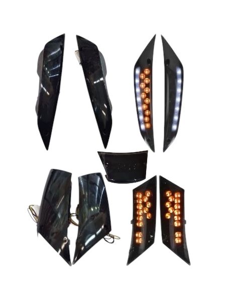 Lot clignotant avant-arrière feu arr Piaggio Zip led noir