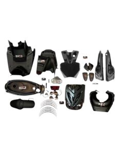 Ensemble carénage complet mbk Stunt Yamaha slider - noir mat/ noir brillant scoot 50 racing