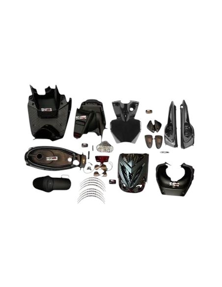 Ensemble carénage complet mbk Stunt Yamaha slider - noir mat/ noir brillant scoot 50 racing