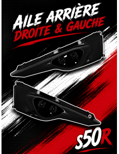 Aile arriére droite et gauche noir brillant MBK stunt slider - Scoot 50 Racing