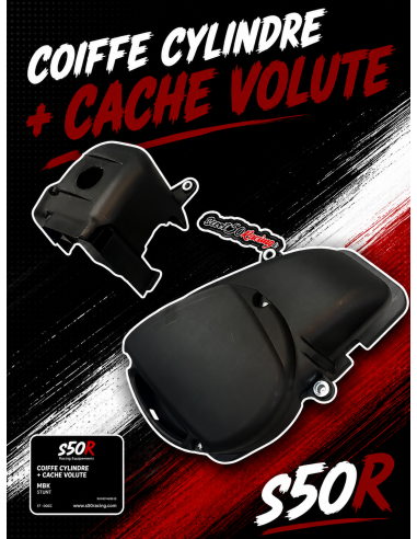 Coiffe cylindre + cache volute mbk Spirit stunt - scoot50racing