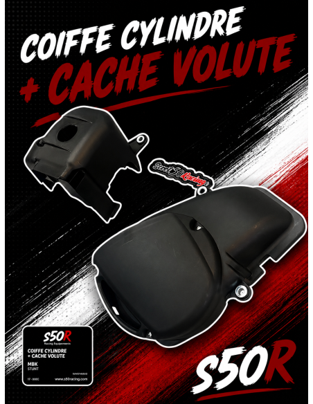 Coiffe cylindre + cache volute mbk Spirit stunt - scoot50racing