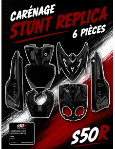 Kit carénage MBK Stunt replica - noir brillant