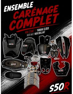 Ensemble carénage complet mbk Stunt Yamaha slider - noir mat/ noir brillant scoot 50 racing