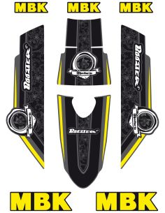 Kit déco MBK Booster naked type origine jaune - Scoot 50 Racing