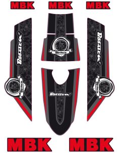 Kit déco MBK Booster naked type origine rouge - Scoot 50 Racing