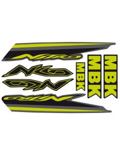 Kit déco nitro type origine n°7 vert / fond noir - Scoot50racing