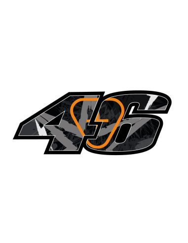 Autocollant 46 perso n°66 - Scoot 50 Racing